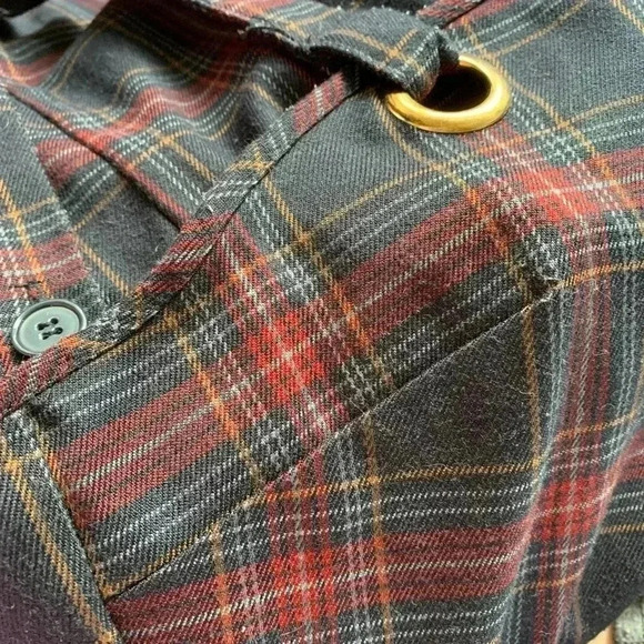 Forever 21 overall style plaid mini dress, size small, pockets - Picture 5 of 11